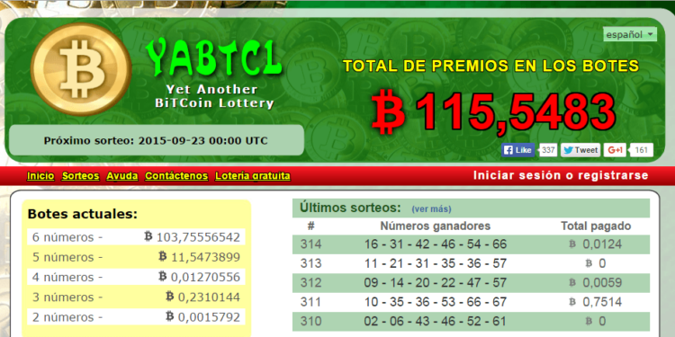 CriptoNoticias YABTCL Juegos Lotería Bitcoin Ventaja