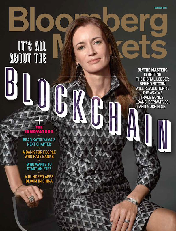 Blythe Masters y Blockchain portada de Bloomberg