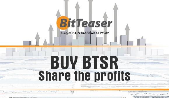 BitTeaser BTSR Publicidad Fichas Blockchain