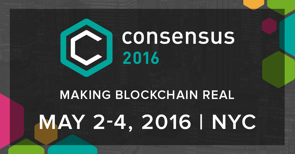 Consensus 2016 Evento Blockchain Tecnologia