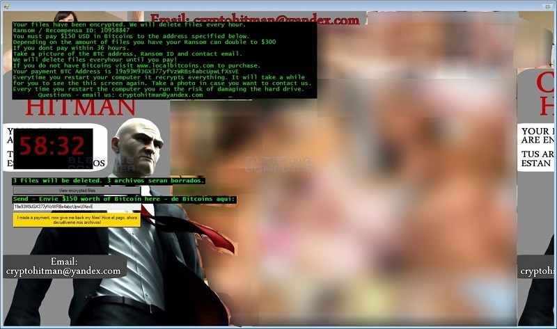 Virus Hitman Ransomware Jigsaw CryptoHitman