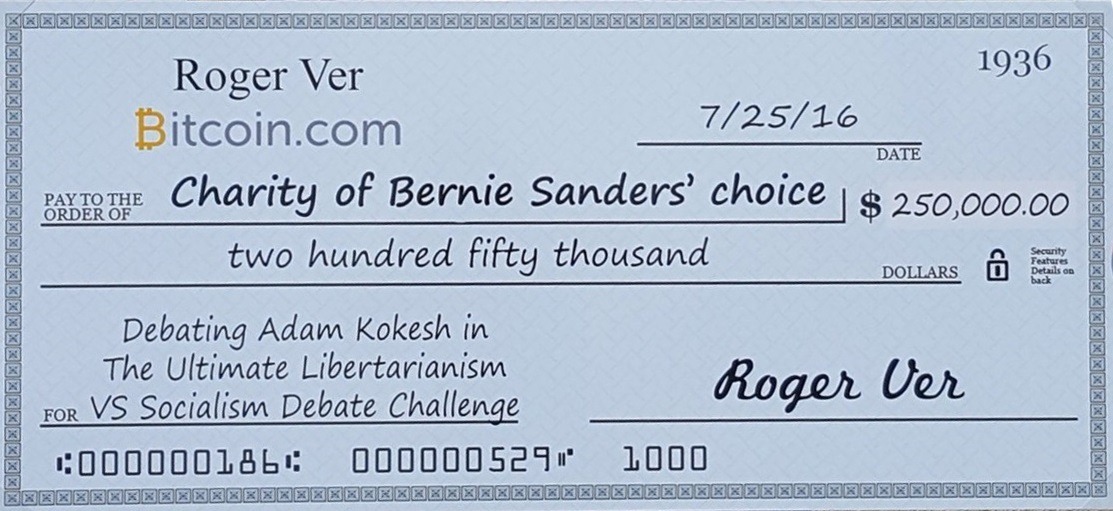 Roger Ver Bernie Sanders Adam Kokesh Debate Bitcoin