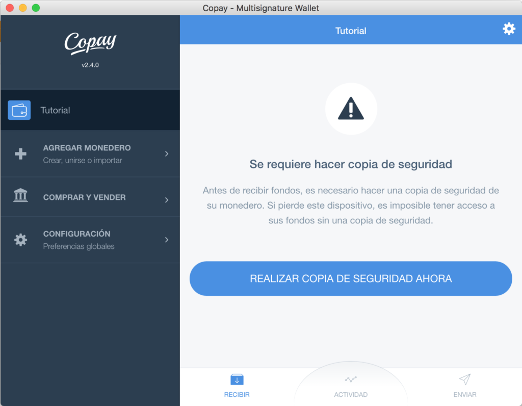 Tutorial Copay Alerta Copia Seguridad