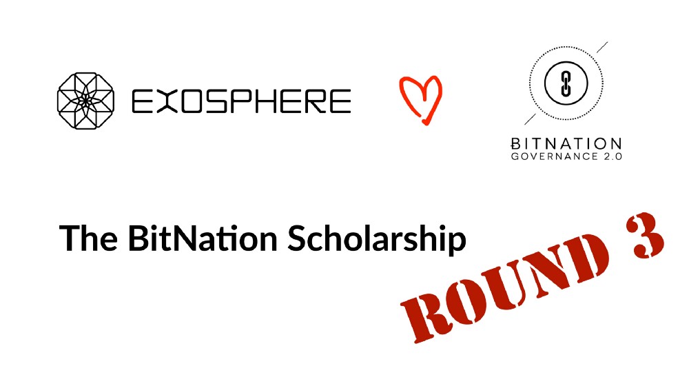 bitnation scholarship seminario exosphere tecnologia blockchain