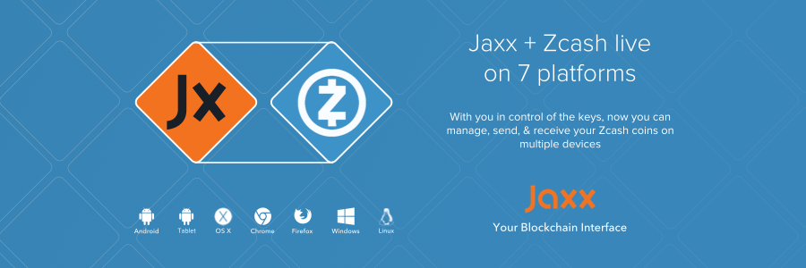 jaxx integra zcash cartera criptomoneda anonima