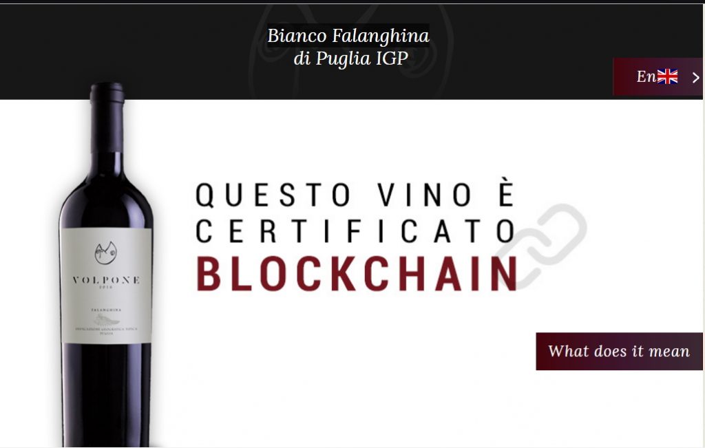 Vino certificado en la blockchain de EY