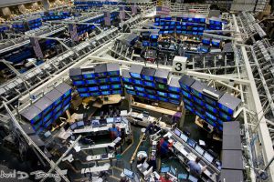 Vista aérea del área de operaciones del CBOE.
