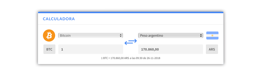 Calculadora Conversion Fiat Criptomoneda