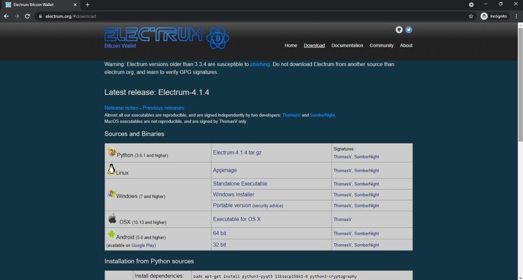 Descarga de wallet de bitcoin Electrum