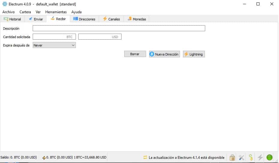 recibir bitcoin en wallet Electrum