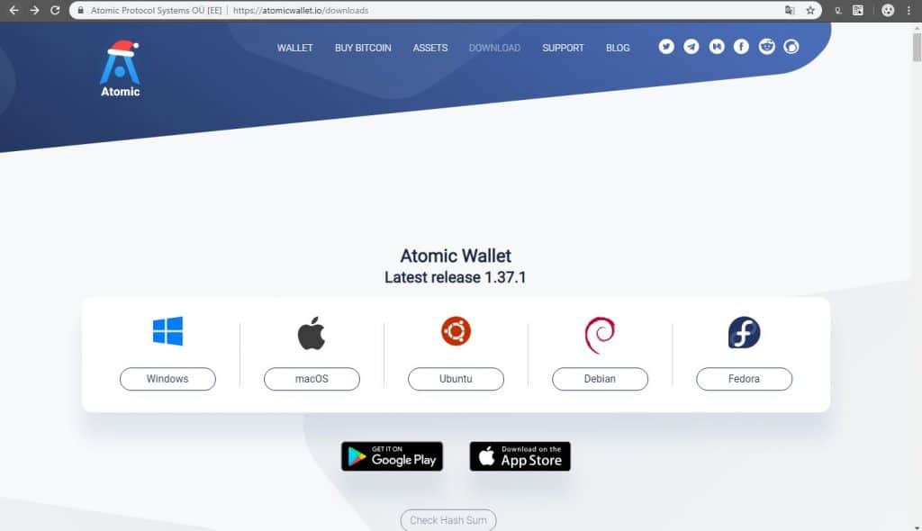 sistemas operativos que soportan el monedero Atomic Wallet