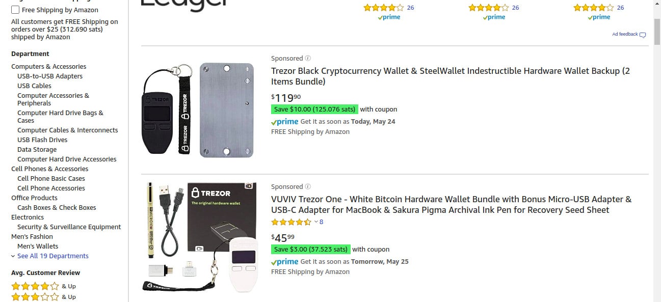 amazon criptomonedas precios