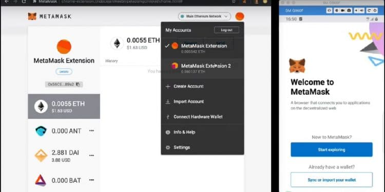 monedero MetaMask Android iOS