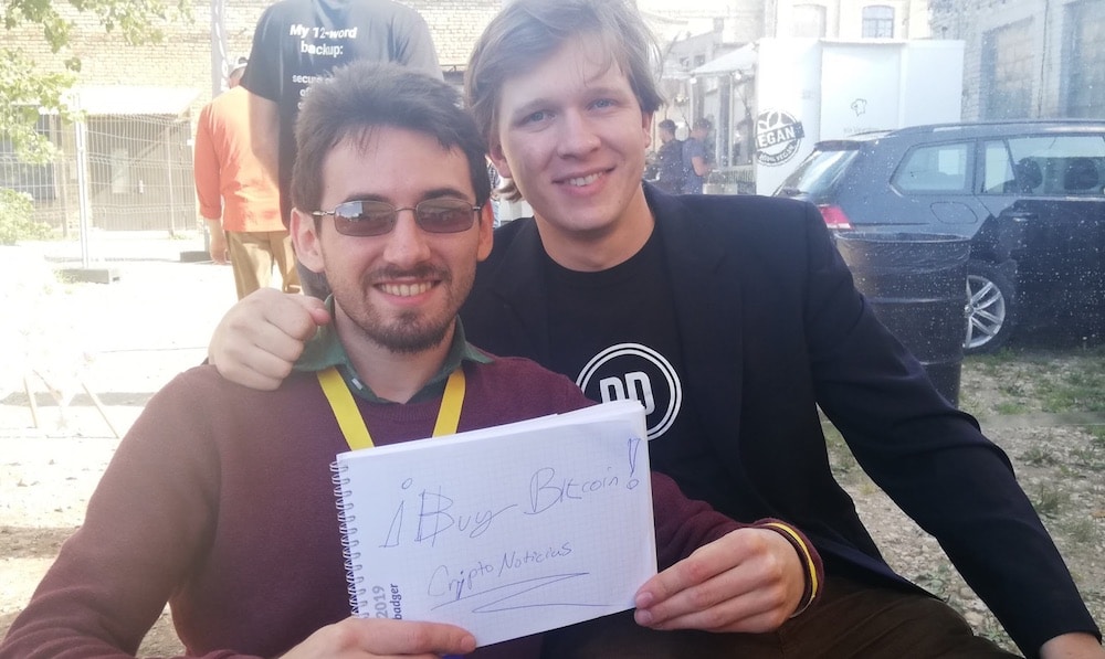 Bitcoin Sign Guy Baltic HoneyBadger