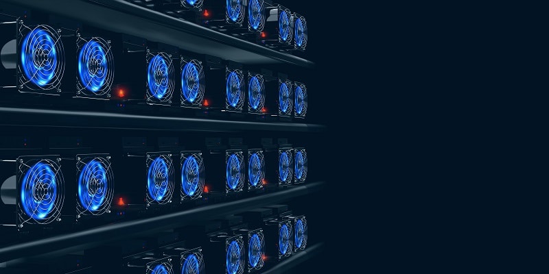 mineros ASIC de un pool de Bitcoin