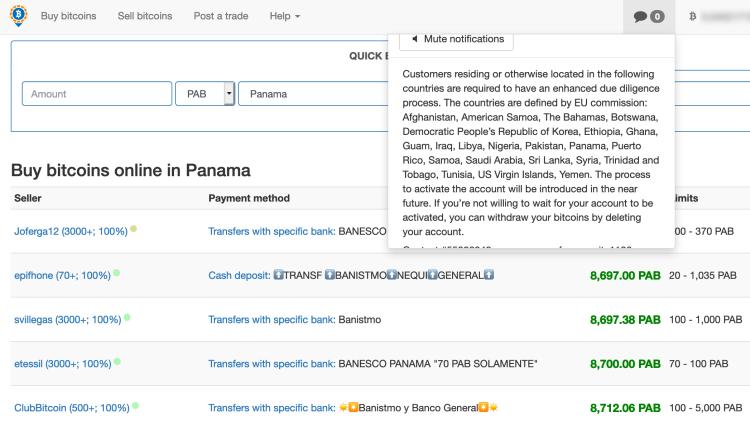 LocalBitcoins Panama