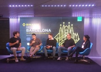 Panelistas del Meetup de Binance en Barcelona