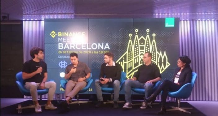 Panelistas del Meetup de Binance en Barcelona