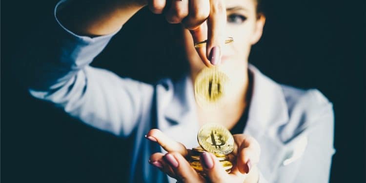 Mujer bitcoin exito