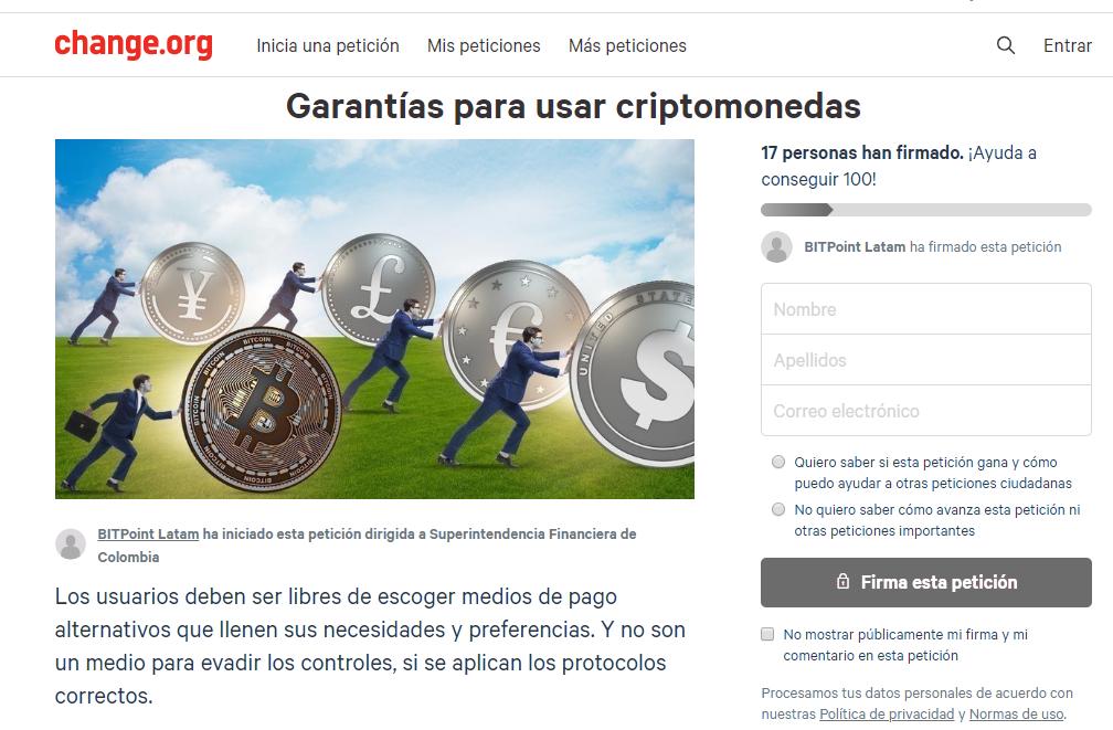 superintendencia-colombia-petición-bitcoin-criptomonedas