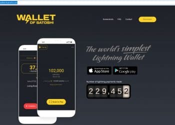 Portal principal de de Wallet of Satoshi. Fuente: Wallet of Satoshi.