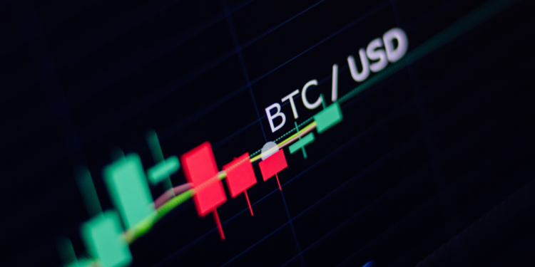 Mercado de intercambio bitcoin y dólar estadounidense. Fuente: avanti_photo/ EnvatoElements.