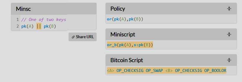 programación miniscript bitcoin codigo