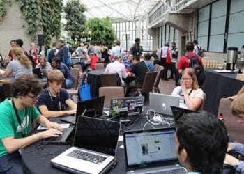 Reunión de un evento virtual. Fuente: Alan Dawson/Wikipedia.