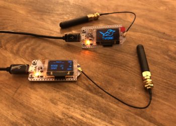 El Turpial, hardware de Locha Mesh para transacciones de Bitcoin fuera de Internet. Fuente: Locha Mesh.
