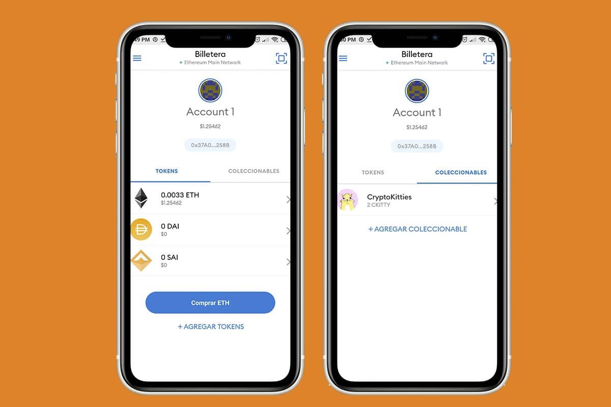 dirección envío en wallet MetaMask desde el teléfono