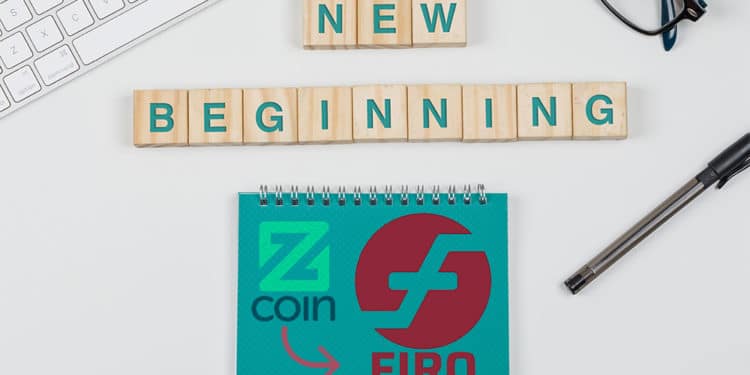 cambio logo nombre Zcoin Firo