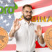 Hombre rechaza monedas de XRP con logos de eToro y Binance y bandera de Estados Unidos en el fondo. Composición por CriptoNoticias. benzoix / freepik.com; Binance / en.wikipedia.org; jirkaejc /  elements.envato.com; etoro / wikipedia.org; Prostock-studio / elements.envato.com.