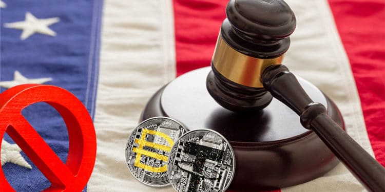 Regulación y prohibición de stablecoins en Estados Unidos. Composición por CriptoNoticias. Maker Dao / makerdao.com; Tether / wikimedia.org; twenty20photos / elements.envato.com; johan10 / elements.envato.com; rawf8 / elements.envato.com
