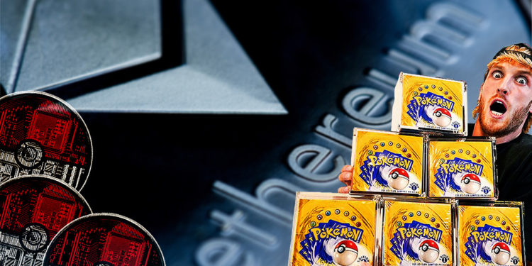 pokemon cartas tokens ethereum youtuber logan paul