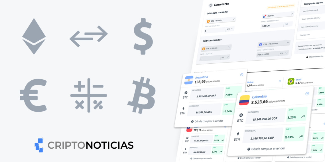 Precios Calculadora Bitcoin Ethereum Moneda Nacional CriptoNoticias