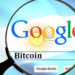 Buscar palabra Bitcoin en google con lupa y bandera de Argentina superpuesta. Composición por CriptoNoticias. Hebi B. / Pixabay.com; wirestock / freepik.com