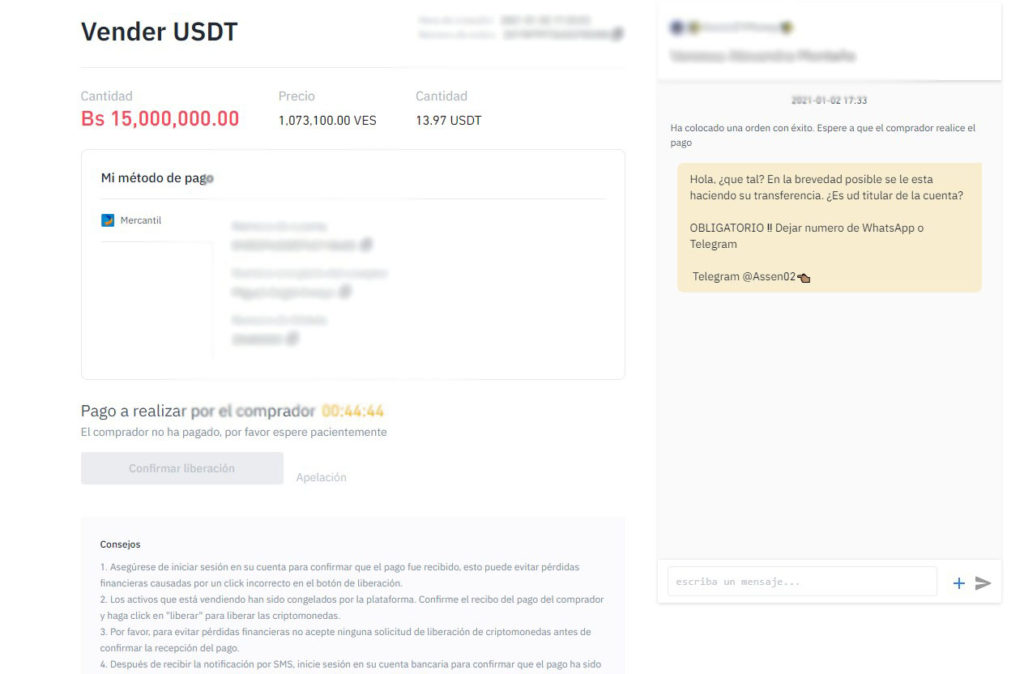 p2p venta paso a paso