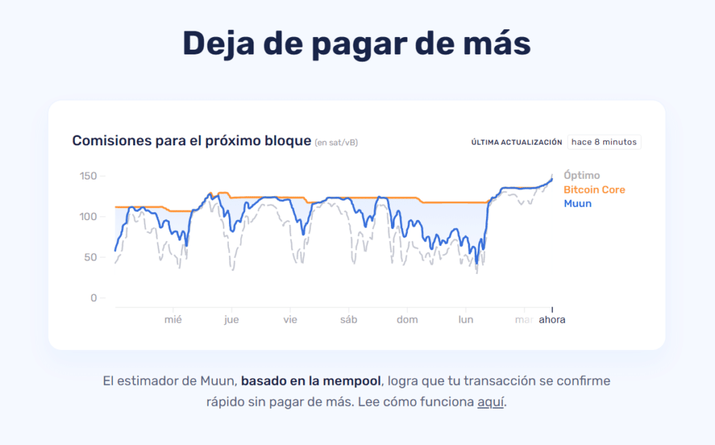 bajar comisiones BTC wallet