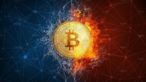 Bitcoin entre hielo y fuego