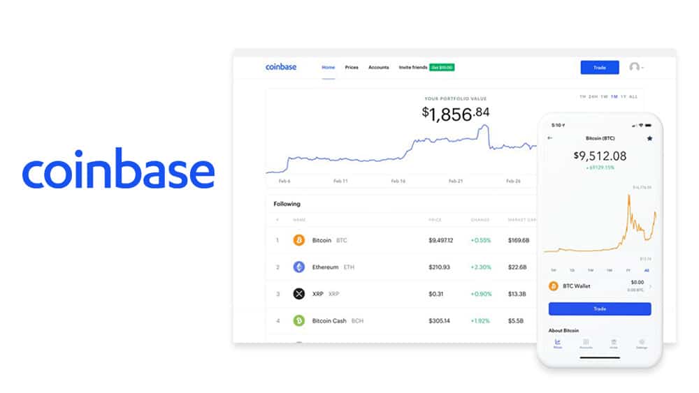 servicios app de Coinbase - plataforma de intercambios de criptomonedas