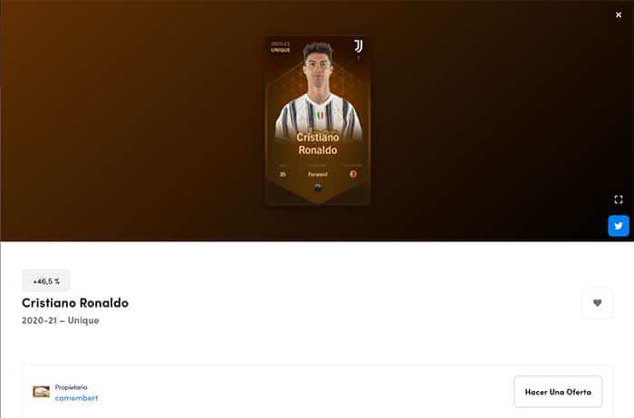 token NFT Cristiano Ronaldo Sorare