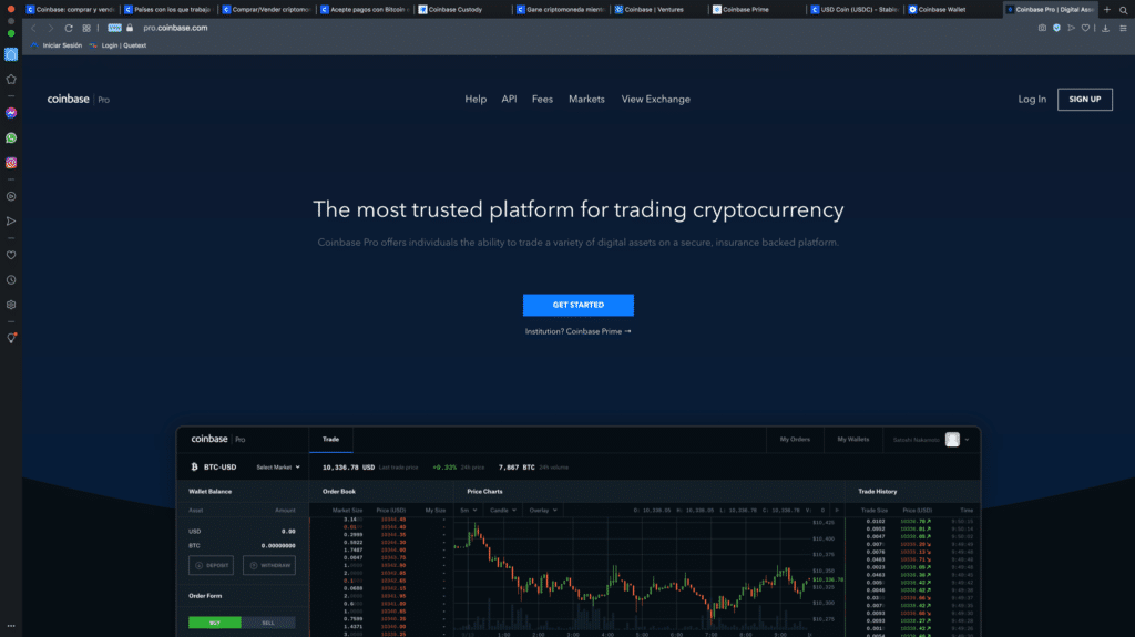 Coinbase - mercado de criptomonedas, intercambios, precio