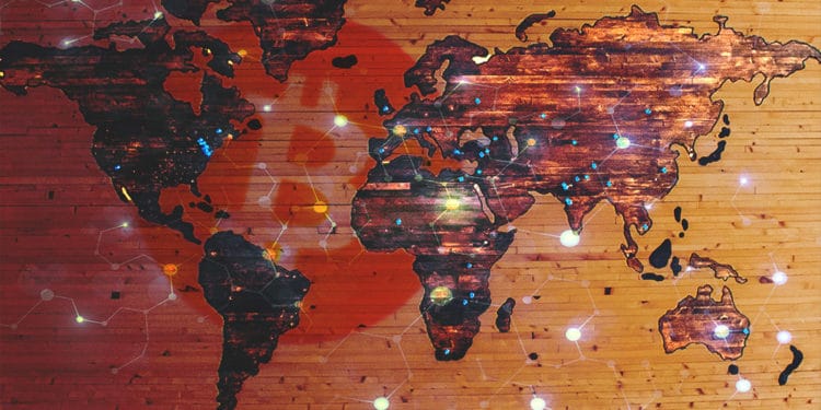 nodos red bitcoin distribución mundo