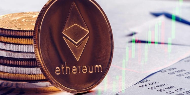 Moneda Ether con señales de trading