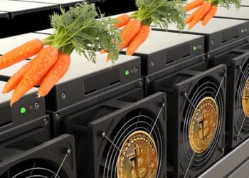 Mineros ASIC son zanahorias que representan Taproot y bitcoins.