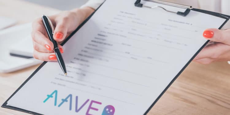 Formulario con logo de Aave.