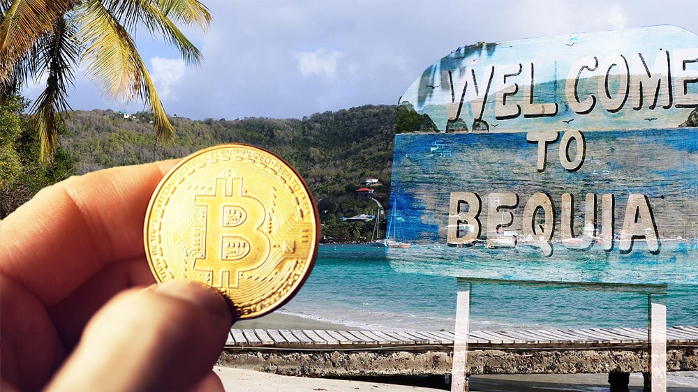 pagos criptomoendas bitcoin isla caribe Berquia esquivar restricciones bancos