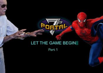 Stan Lee y Spiderman con logo de portal 7