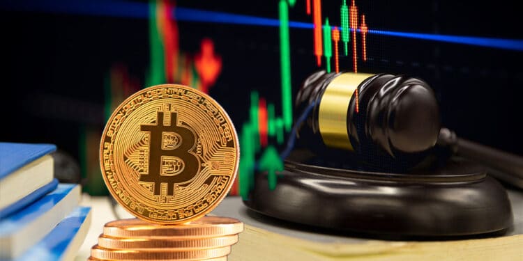 Regulación bitcoin y gráfico.