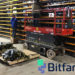 Granja de bitcoin con logo de Bitfarms.
